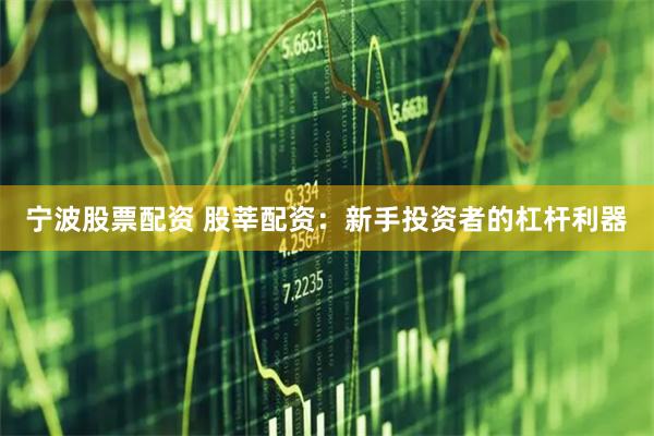 宁波股票配资 股莘配资：新手投资者的杠杆利器